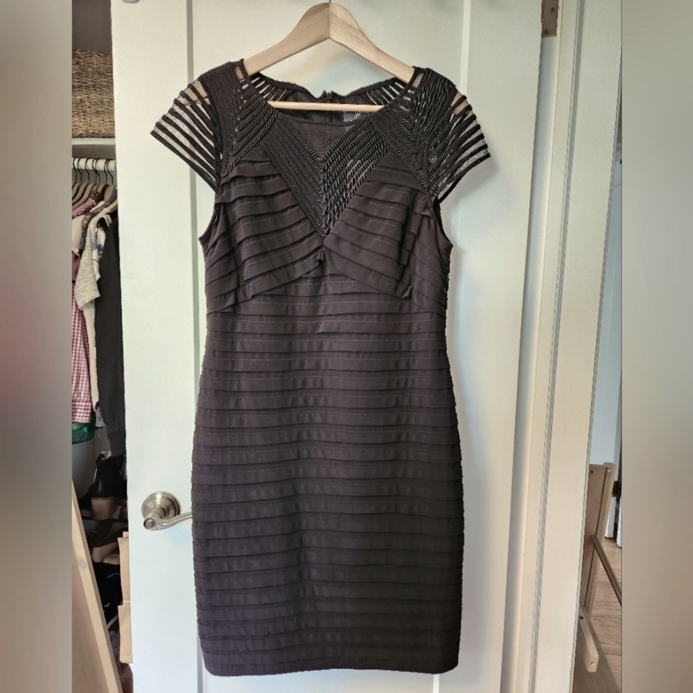 Adrianna Papell Black Bandage Dress